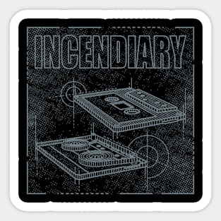 Incendiary - Technical Drawing Sticker